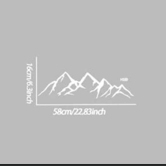 Mountain Range Vinyl Sticker - Picture 3 of 3